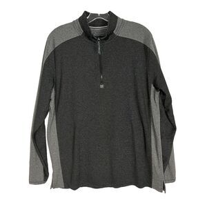 Champion Authentic athletic wear long sleeve Gray shirt Zip Neckline Size M‎